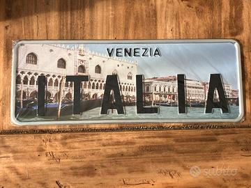 Targa metallo Venezia Italia