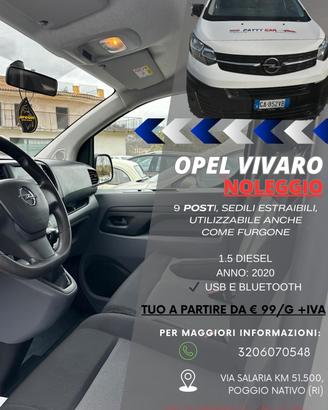 Opel Vivaro 1.5 Diesel 100CV S&S VAN 9 POSTI PATEN