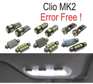 KIT 8 LAMPADE LED INTERNE PER RENAULT CLIO 2 II MK
