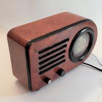 Radio Giulia Schmid in legno color radica