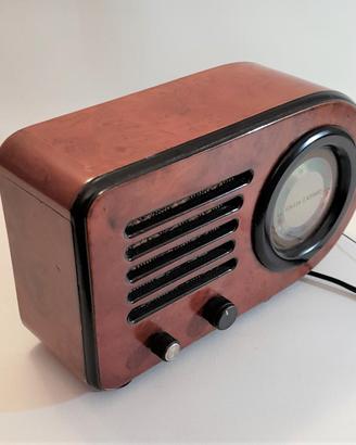 Radio Giulia Schmid in legno color radica