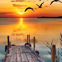 Carta da parati  effetto tessuto – Tramonto