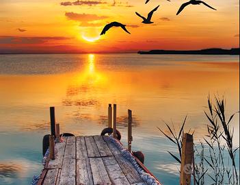 Carta da parati  effetto tessuto – Tramonto