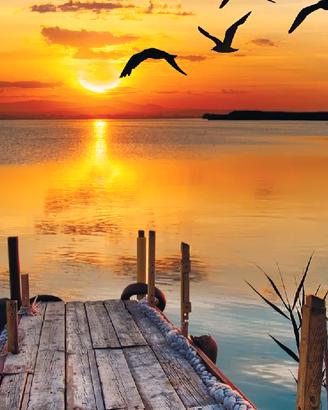 Carta da parati  effetto tessuto – Tramonto