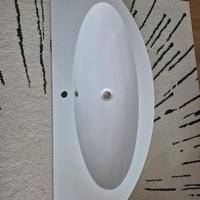 lavabo Incasso bagno resina in Lucido Bianco 