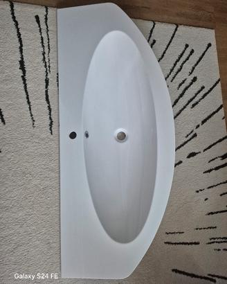 lavabo Incasso bagno resina in Lucido Bianco 