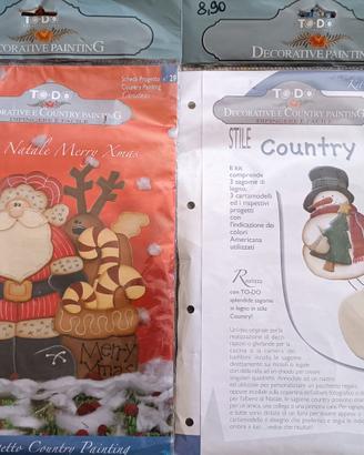 2 kit decorazioni natalizie legno