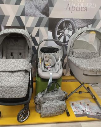 Trio Inglesina Aptica grigio ediz limit. Jacquard