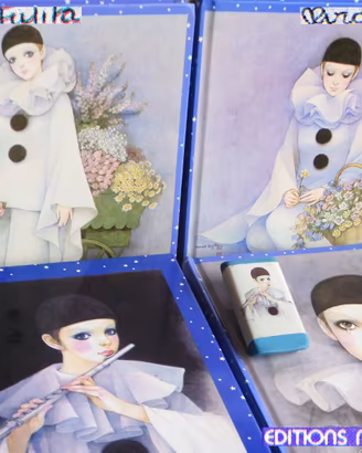 PIERROT VINTAGE 1980 Diario Quaderni Gomma NUOVI🌹