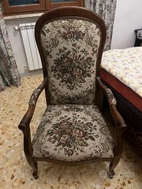 Sedia da camera antica imbottita