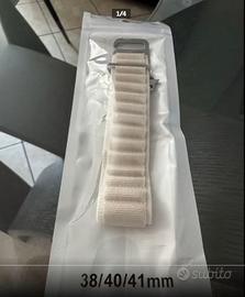 Cinturino apple watch bianco in tessuto donna