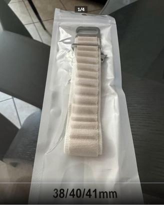 Cinturino apple watch bianco in tessuto donna