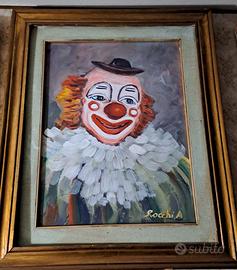 quadro con Clown pittore Rocchi A.