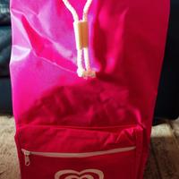 Sacca/Zaino cilindrico con spallacci.