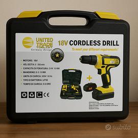 UNITED TRADE Avvitatore a Litio 2 Batterie, 18 V,