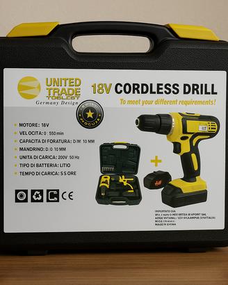 UNITED TRADE Avvitatore a Litio 2 Batterie, 18 V,