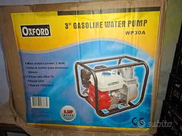 Motopompa a Scoppio per Acqua Oxford WP30A 6.5HP