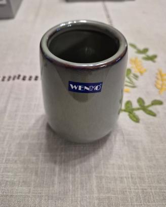 Wenko * Bicchiere porta spazzolini  ceramica verde