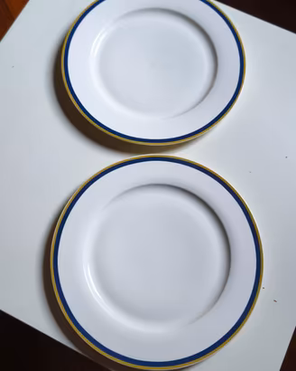 2 piatti colore bianco e oro Kasanova 