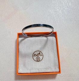 Bracciale smaltato e placcato oro Donna Nero