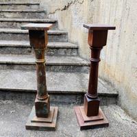 2 Colonne vintage in legno