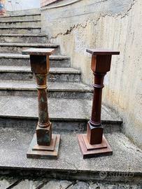 2 Colonne vintage in legno