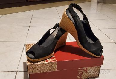 Espadrillas nere con zeppa