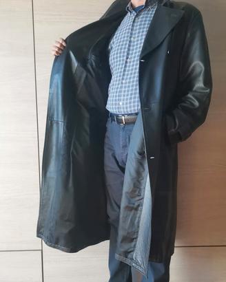 soprabito in pelle nero Conbipel da uomo
