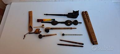 Antiche Pipe da fumo,realizzate in legno intagliat