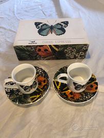 Set espresso Magpie motivo farfalla