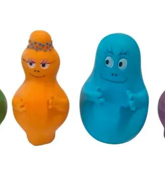 Famiglia di Barbapapà del 1974 in gomma. Set di 4