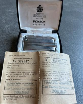 accendino Ronson Varaflame con  garanzia originale