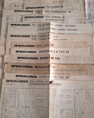 Brionvega manuali schemi elettrici originali TVC