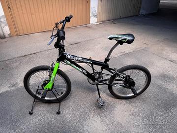 Bici BMX Coppi Street Fighter nera+verde fluo