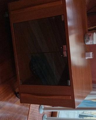mobile tv e pc in ciliegio in buone condizioni