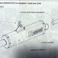 Terminale di scarico per BMW 800 R