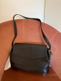 Borsa nuova in pelle nera a tracolla, marca Biasia