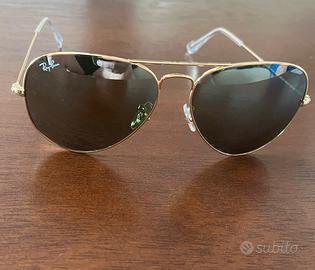 Occhiali Ray-Ban Aviator RB3025 Gold a specchio