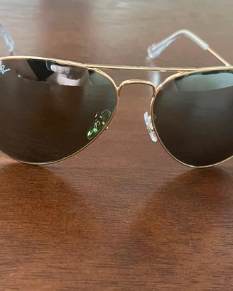 Occhiali Ray-Ban Aviator RB3025 Gold a specchio
