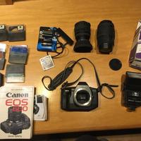 Set macchina fotografica canon eos 600 obiettivi s