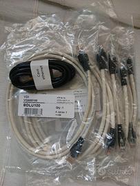 Lotto cavi LAN Ethernet Cat. 5E 1m fibra adsl new