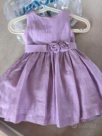 Abito vestito bambina lino mayoral lilla cerimonia