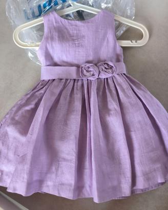 Abito vestito bambina lino mayoral lilla cerimonia