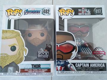 Funko pop thor e capitan america marvel special