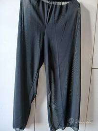 pantaloni neri di organza sintetica 