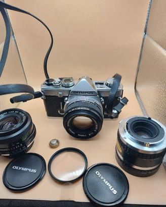Olympus OM-1n+50mm f 1.8+28mm f2.8+borsa+pile