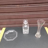 Set vintage in vetro e cristallo.