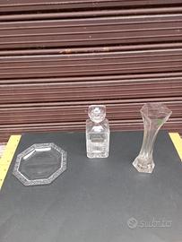 Set vintage in vetro e cristallo.