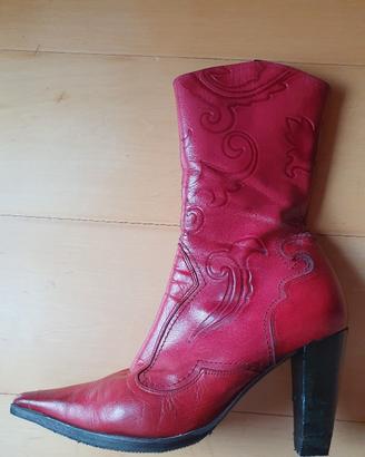 STIVALETTO IN PELLE FODERATO IN PELLE N 38