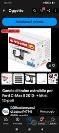 Gancio traino estraibile Ford c.max 2010/2